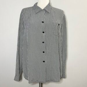 Black and White Checkered Women's Blouse
